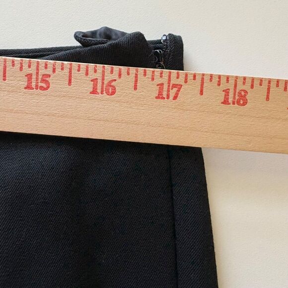 Talbots  Pants Womens 12P Black Dress Signature Solid Flat‎ Front Side Zip - Picture 5 of 7